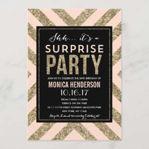 Glamour Shimmer   Überraschende Party Einladung