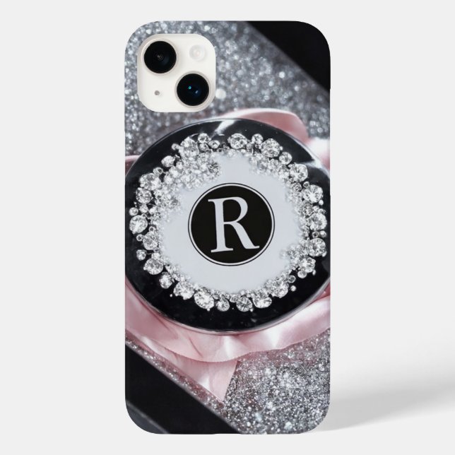 Glamour Silver Glitzer iPhone Case (Rückseite)