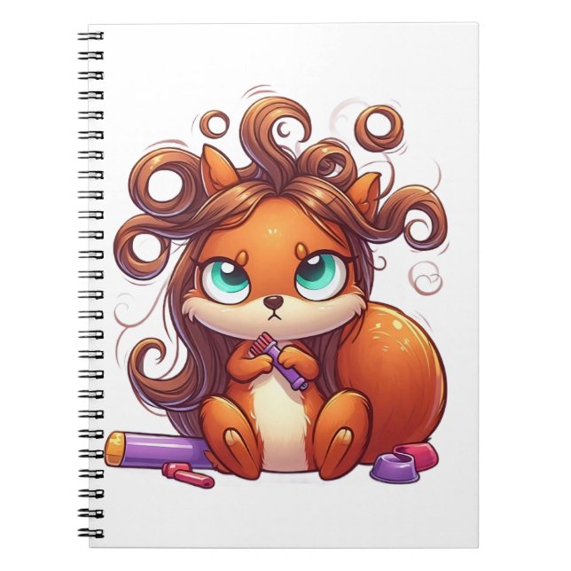 Glamour Squirrel Hair Day Notizblock (Vorderseite)