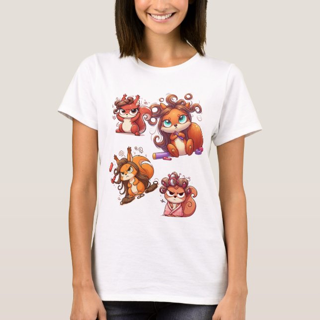 Glamour Squirrel Hair Day T-Shirt (Vorderseite)