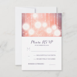 Glamour-String-Leuchtlinien Hochzeit-RSVP-Karten RSVP Karte