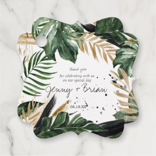 Glamour Summer Greenerity Wedding Vielen Dank Geschenkanhänger