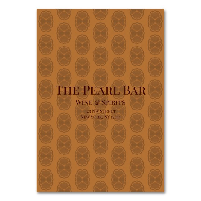 Glamour Tischnummer (Vorderseite)