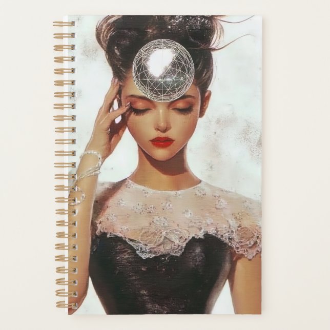 Glamour und Disco Print | Elegante Modekunst Planer (Vorderseite)