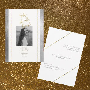 Glamour vor dem Hochzeitsfoto in Gold und Silber  Einladung