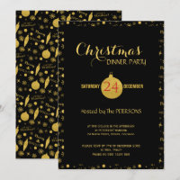 Glamour Weihnachtsskriptmuster Gold schwarz