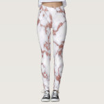 Glamour White Rose Gold Glitzer Marmormuster Leggings<br><div class="desc">Dieses elegante und glamouröse Marmormuster ist eine trendige und einzigartige Drehung auf klassischem Muster. Marmor ist im Moment allgegenwärtig, und dieses originelle Design wurde mit Imitaten bedruckt Rose Gold Glitzer Sequin Marmor-Venen auf weißem Stein. Es ist die perfekte Wahl für die elegante, stilvolle und zeitgenössische Frau. ***WICHTIGE HINWEIS FÜR DESIGN:...</div>