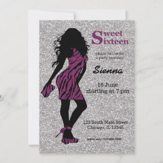 Glamour Women Sweet 16 Einladung