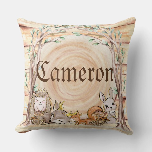 Glamour Woodland Baby Animals Kissen (Vorderseite)