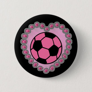 Glamourfußbalball-Button Button