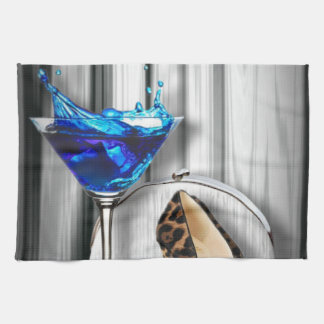 Glamourmartini-Cocktail-Party-Mädchen stilletos Küchentuch