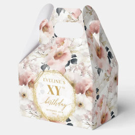 Glamourös rot Rosa rustikale Elfenbeingoldfarbe Geschenkschachtel