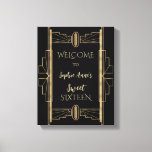 Glamouröse 1920er Jahre Great Gatsby Art Deco SWEE Leinwanddruck<br><div class="desc">Glamouröses,  romantisches und elegantes Charm Roaring 20's Great Gatsby-Kartendesign,  inspiriert durch den Glamour der 1920er,  glitz,  altes Hollywood und The Great Gatsby. Es ist auch auf Weiß erhältlich. Verwenden Sie das Tool Anpassen,  um Ihre Informationen hinzuzufügen. Für mehr,  besuchen Sie bitte meine Charm Roaring 20's Great Gatsby Collection.</div>