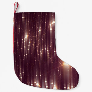 Glamouröse abstrakte rosa Lichter mit Glitter Kleiner Weihnachtsstrumpf