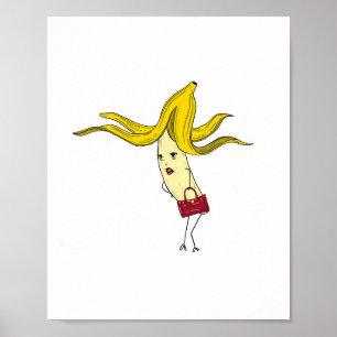 Glamouröse Banane, Bananen-Thema Poster