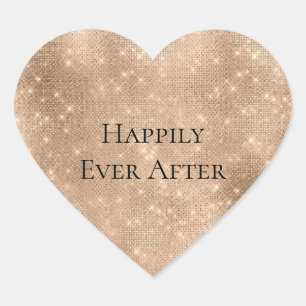 Glamouröse Champagner-Pracht Herz-Aufkleber