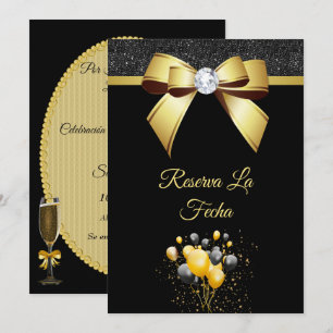 Glamouröse elegante Geburtstagsfeier Save The Date