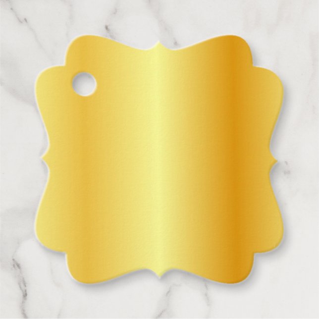 Glamouröse Elegante Imitate Gold Hinzufügen Sie Ih Geschenkanhänger (Vorderseite)