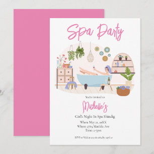 Glamouröse Erwachsenen-Geburtstags-Spa-Party  Einladung