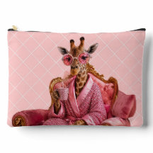 Glamouröse Giraffen-Eleganz in Rosa