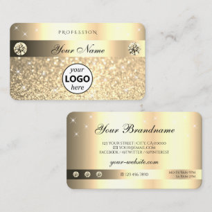 Glamouröse goldene Glitter funkelnde Sterne mit Lo Visitenkarte