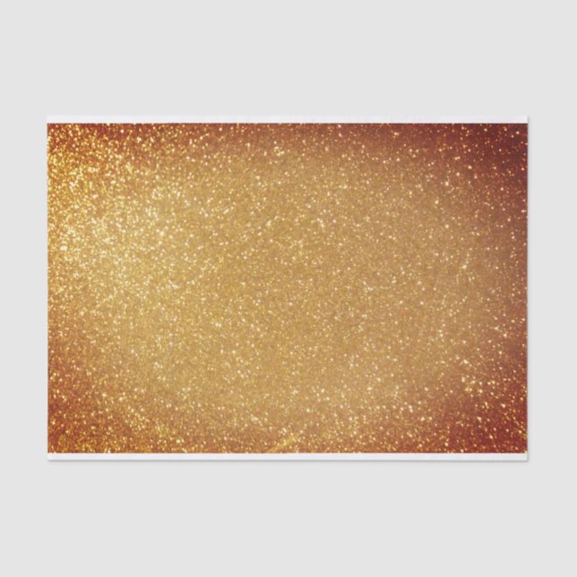 Glamouröse Imitate Gold Glitzer Weihnachtsgeschenk Seidenpapier (Vorderseite)