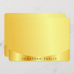 Glamouröse Imitate Gold Metallic Look Template Mitteilungskarte