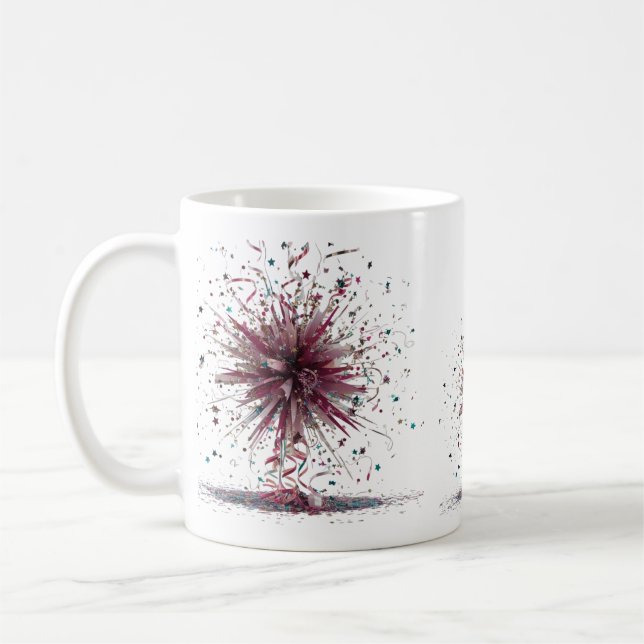 Glamouröse Kristall-Explosion Moderne Klassik Schw Kaffeetasse (Links)