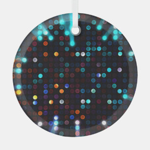 Glamouröse Lichter: Abstraktes Modewappenpapier Ornament Aus Glas