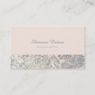 Glamouröse Pailletten Glitter Rosa Geschäftskarte Visitenkarte