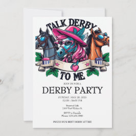 Glamouröse Pferderede Derby zu mir Party Einladung