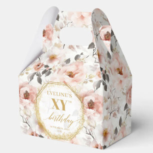 Glamouröse Rosa rustikale goldene Aquarellfarbe 80 Geschenkschachtel