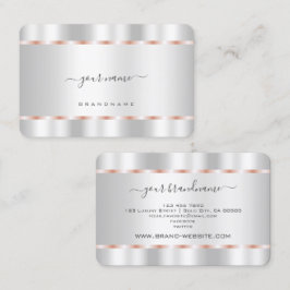 Glamouröse Rose Gold Lines Modisch schimmern Visitenkarte