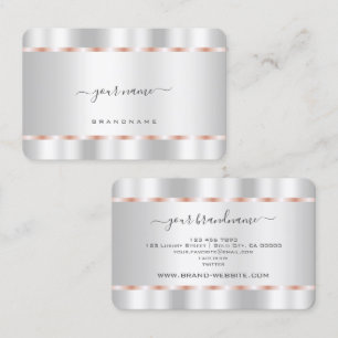 Glamouröse Rose Gold Lines Modisch schimmern Visitenkarte