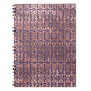 Glamouröse Rose Goldfolie und Lavendel Art Deco Notizblock