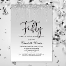 Glamouröse Silver Diamonds 50. Geburtstagsparty