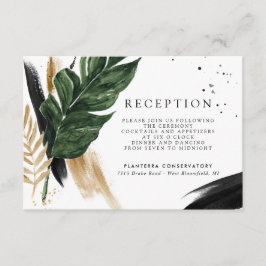 Glamouröse Sommergärten | Hochzeitsempfang Begleitkarte