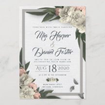 Glamouröse, weiße und pfirsichblütige Peonings