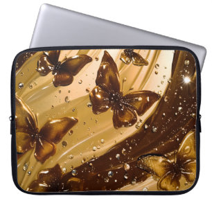 Glamouröser abstrakter goldener metallischer Schme Laptopschutzhülle