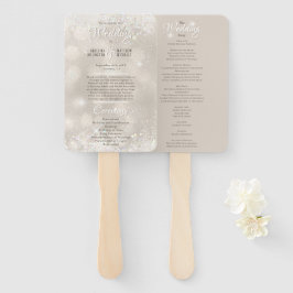 Glamouröser Champagner Glitzer Luxus Hochzeitsprog Fächer