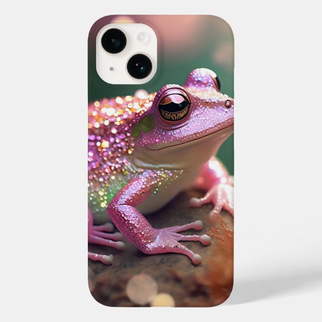 Glamouröser Frosch mit Glitzern Case-Mate iPhone Hülle (Rückseite)