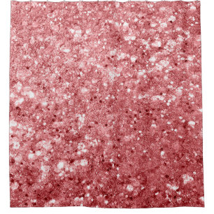Glamouröser funkelnder rosa Glitter Duschvorhang