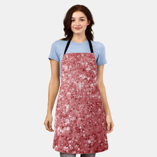 Glamouröser funkelnder rosa Glitter Schürze