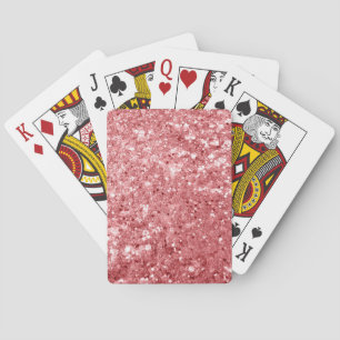 Glamouröser funkelnder rosa Glitter Spielkarten