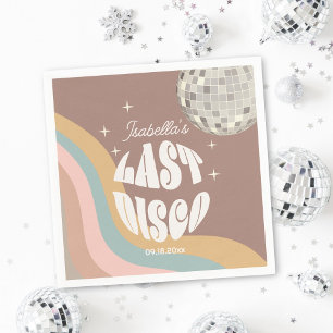 Glamouröser letzter Disco-Retro-70er-Jahre-Groovy- Serviette