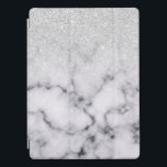 Glamouröser Silberweißer Glitzer Marmor Gradient iPad Pro Hülle<br><div class="desc">Dieses elegante und mädchenhafte Design ist perfekt für die trendige und stilvolle Mode. Auf einem schwarz-weißen Marmorsteinhintergrund steht ein Imitat, das auf einem silberfarbenen, funkelnd Glitzer-Ober-Farbverlauf gedruckt ist. Es ist glamourös, elegant, luxuriös, modern und elegant. ***WICHTIGE HINWEIS FÜR DESIGN: Für individuelle Designanfragen, wie z.B. passende Produktanfragen, Farbänderungen, Platzierungsänderungen oder andere...</div>