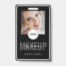 Glamouröser Visagist Schwarz-Weiß-Foto-Lanyard