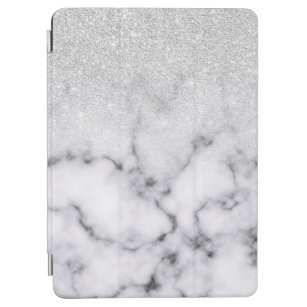 Glamouröser weißer Glitzer Marmor glamourös iPad Air Hülle