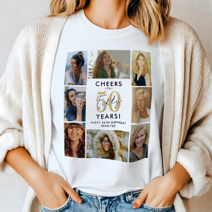 Glamouröses 50. Geburtstags-Foto-Collage-T-Shirt T-Shirt