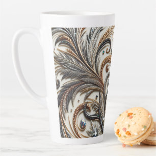 Glamouröses Barockdesign mit Glitzer und Edelstein Milchtasse
